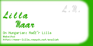 lilla maar business card